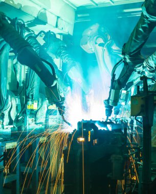  Hareket kaynak robotları.