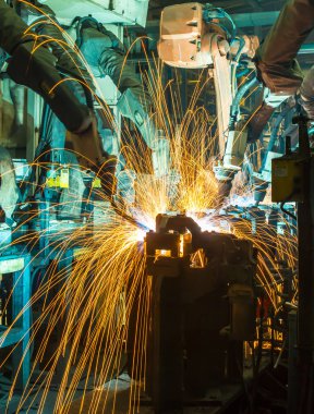  Hareket kaynak robotları.