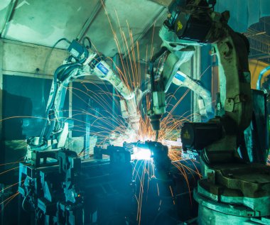 Otomotiv endüstriyel robot kaynak