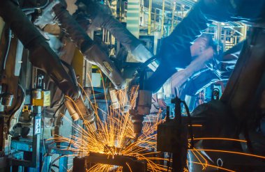 Otomotiv endüstriyel robot kaynak