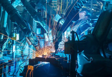 Otomotiv endüstriyel robot kaynak