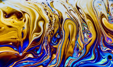 Sabun, kabarcık oluşturulan gökkuşağı renkleri