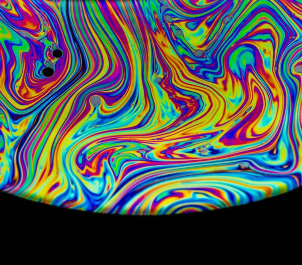 Rainbow colors created by soap, bubble — Stock Photo, Image