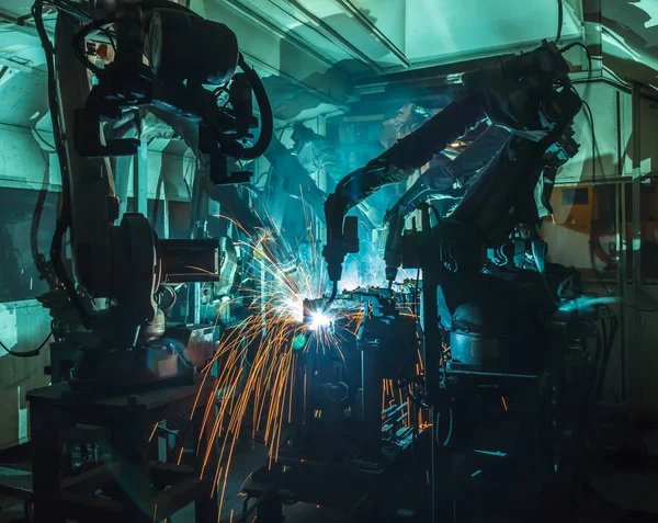 Welding robot in Industrial automotive — Stock Photo, Image