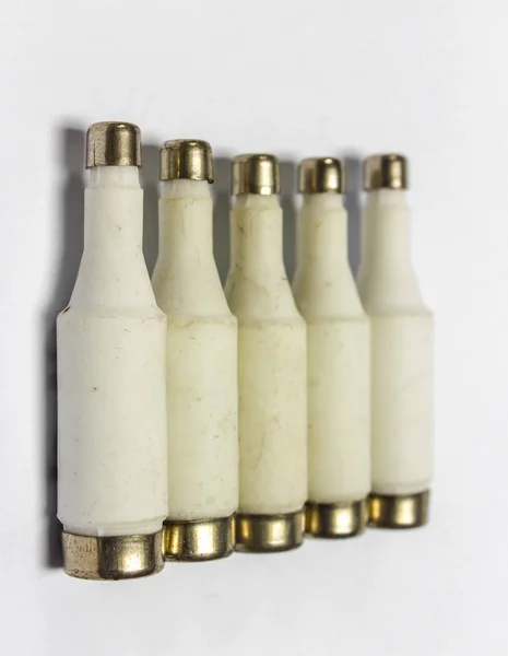 Ceramic fuses for electrical installation — Stock Photo, Image