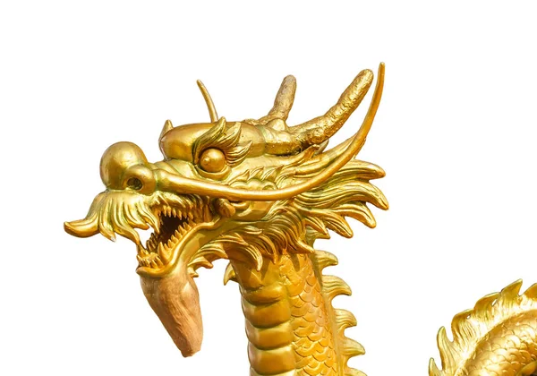 Gold dragon statue — Stock Photo, Image