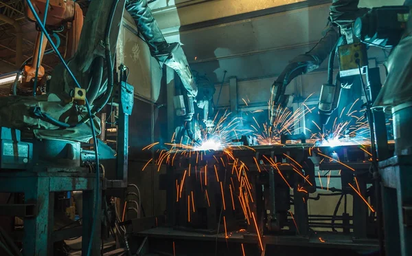 Robots welding machine