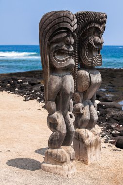 Pu'Uhonua O Honaunau Milli Tarih Parkı büyük Island Hawaii