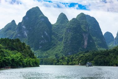 nehir li guilin panorama Çin