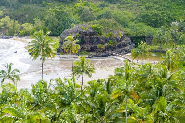 Beach aerial view in summer hawaii kawaii island united states — Stock Photo, Image