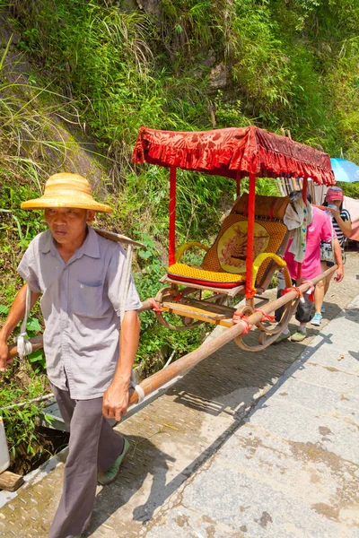 Sedan chair longji china — Stok Foto