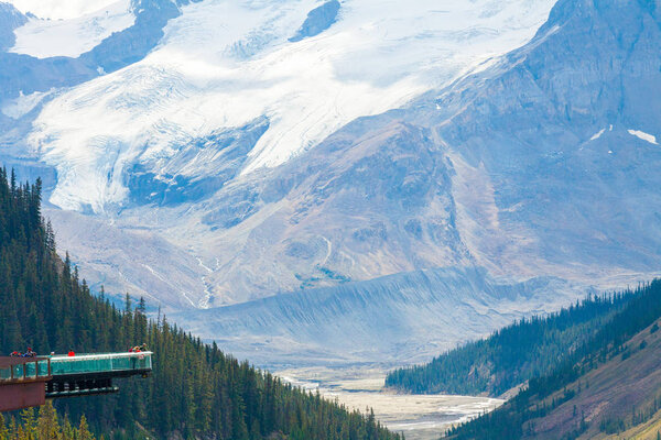 Columbia icefield glacier skywalk view athabasca canada