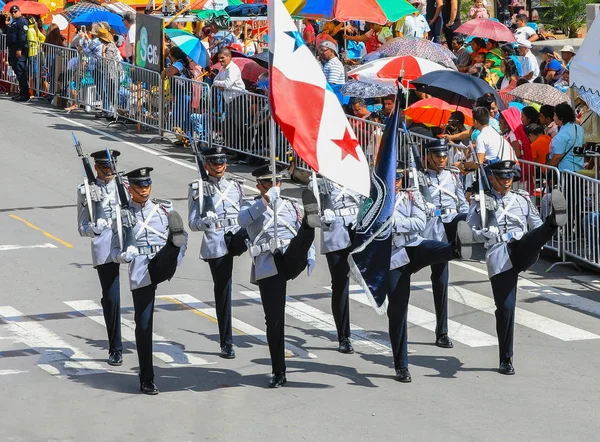 Military parade Panama Boquete — Stock Photo, Image