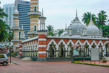 Masjid Jamek Mosque Kuala Lumpur lateral view
