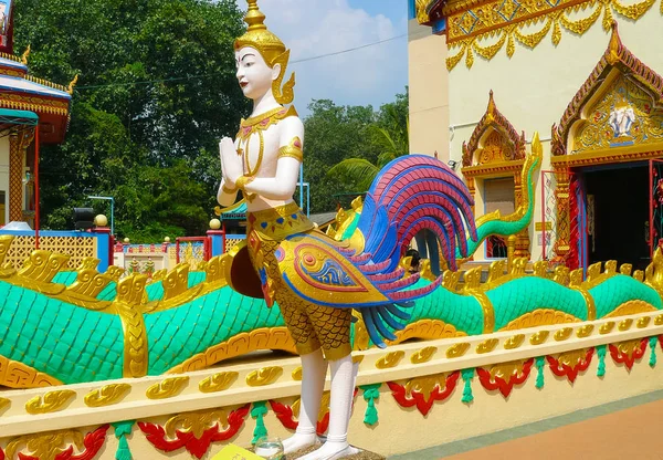 Nat deity statue in Buddhist temple Dhammikarama Malaysia — Stock Photo, Image