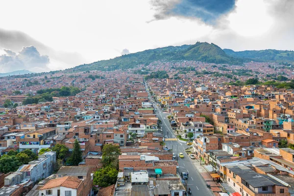 Castilla distrito Medellín vista aérea — Fotografia de Stock