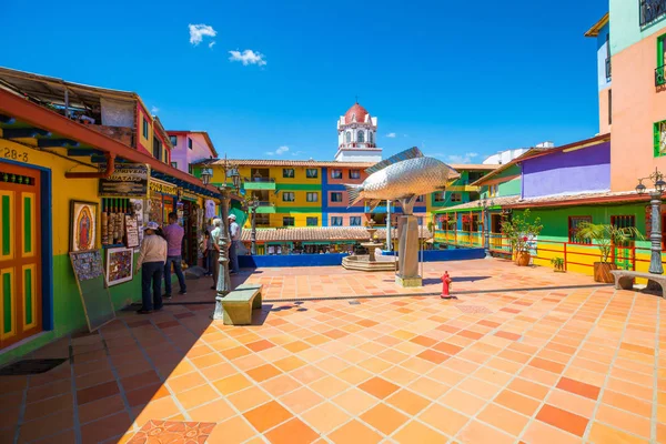 Plaza de Zocalos Guatape Colombia — Zdjęcie stockowe