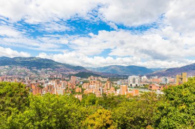 Medellin şehri öğleden sonra Kolombiya