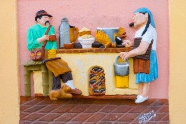 Guata antik colonial evlerin tipik Duvar Dekorasyon