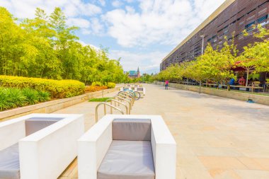 Büyük kare Kongre Merkezi Medellin Kolombiya