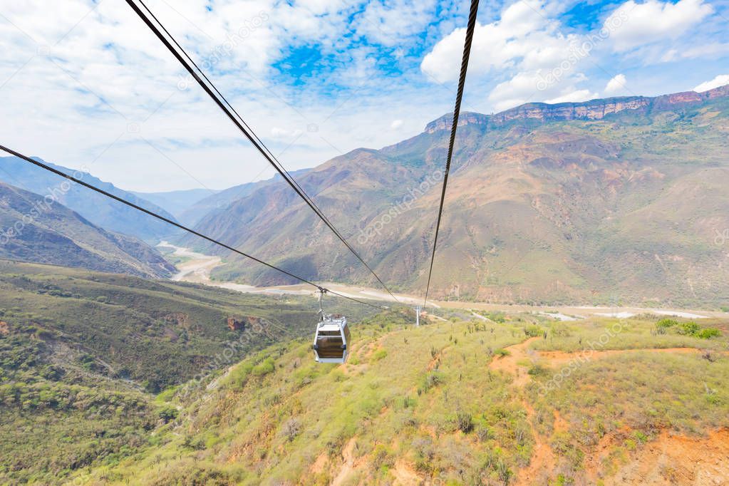 chicamocha canyon cableway panoramic view Colombia
