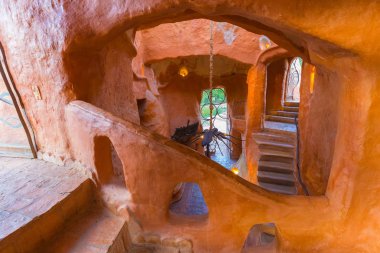 pişmiş toprak ev Villa de Leyva Kolombiya iç görünüm