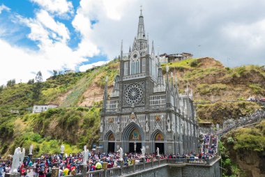 Las Lajas kutsal hafta Ipiales Kolombiya sırasında kutsal
