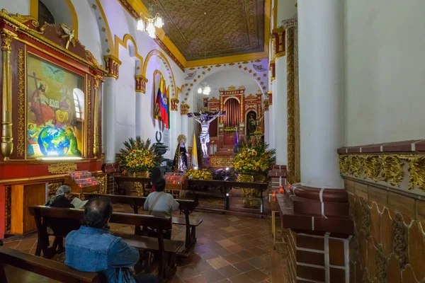 Side chapel of St  John  Baptist church in Pasto Colombia — Stock Photo, Image