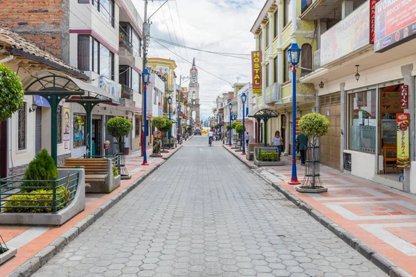 Rua Bolívar Otavalo Equador — Fotografia de Stock