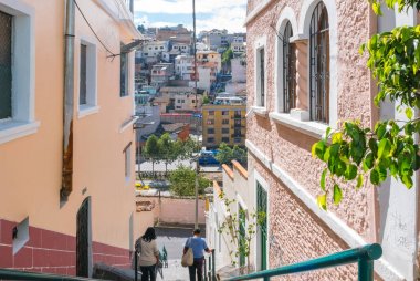 Junin sokak Quito ikinci merdiven--dan Panorama