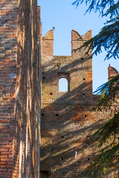수 비 벽 Arquato 성 이탈리아 피아 첸 차 — 스톡 사진