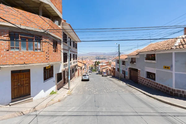 Sucre Bolívia vista panorâmica da rua Pisagua — Fotografia de Stock