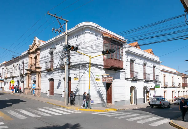 Sucre Bolivia casco antiguo edificios coloniales —  Fotos de Stock