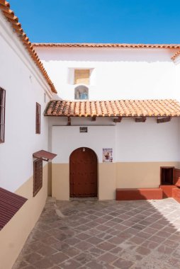 Santa Teresa müzesinin avlusundaki Sucre Bolivya Manastırı