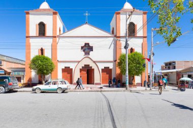 Bolivya Uyuni katedrali panoramik görünümü