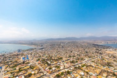 Chile Coquimbo city aerial view clipart