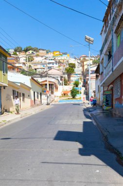 Şili Coquimbo Sabah şehir merkezindeki caddelerde