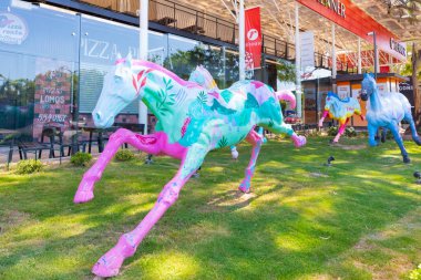 Arjantin Cordoba plastik atları Jocke adında bir alışveriş salonunda