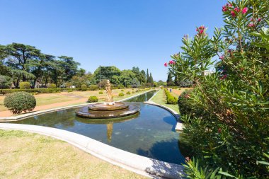 Rosario Arjantin 19 Şubat 'ta Independence Park Kuzey Rosario' da Fransız bahçelerinin panoramik manzarası görüldü. Çekim 19 Şubat 2020