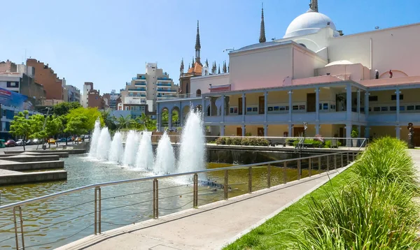 Cordoba Argentina December Dansande Vattnen Fontänen Den Goda Herden Ligger — Stockfoto