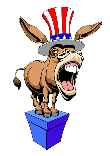 Donkey Democrat symbol — Stock Vector