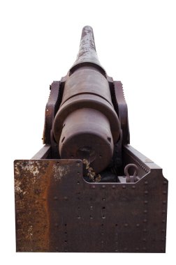 Beyaz arka plan üzerinde eski tarihi savaş topu