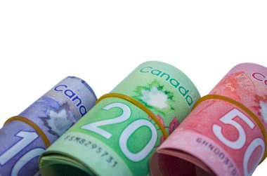 Kanadalı dolar izole beyaz arka plan