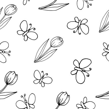 Paskalya karalama tarzında kusursuz desen