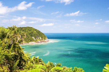 Deniz feribot Santos ve Guaruja arasında kesişsin