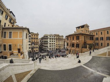 People on the Scalinata di Trinit�� dei Monti at Piazza di Spagn