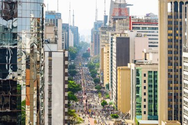 Paulista Bulvarı 'nın havadan görünüşü, Sao Paulo