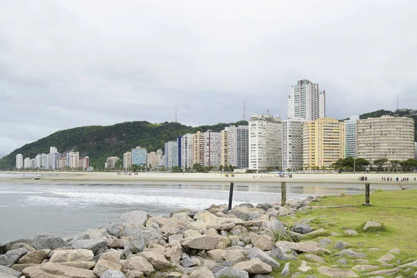 Santos Plajı Brezilya — Stok fotoğraf
