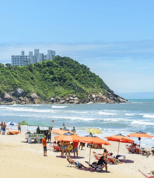 Praia do Tombo plajı, Guaruja Sp Brazil — Stok fotoğraf