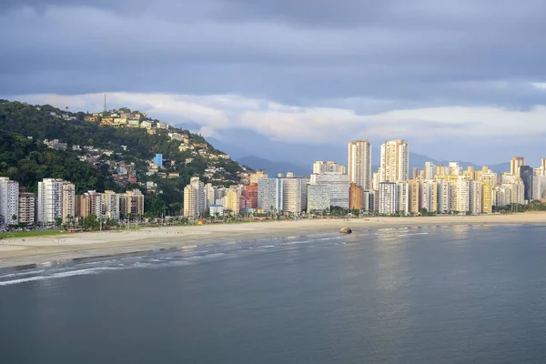 Αεροφωτογραφία της παραλίας Itarare, Sao Vicente Sp Βραζιλία — Φωτογραφία Αρχείου